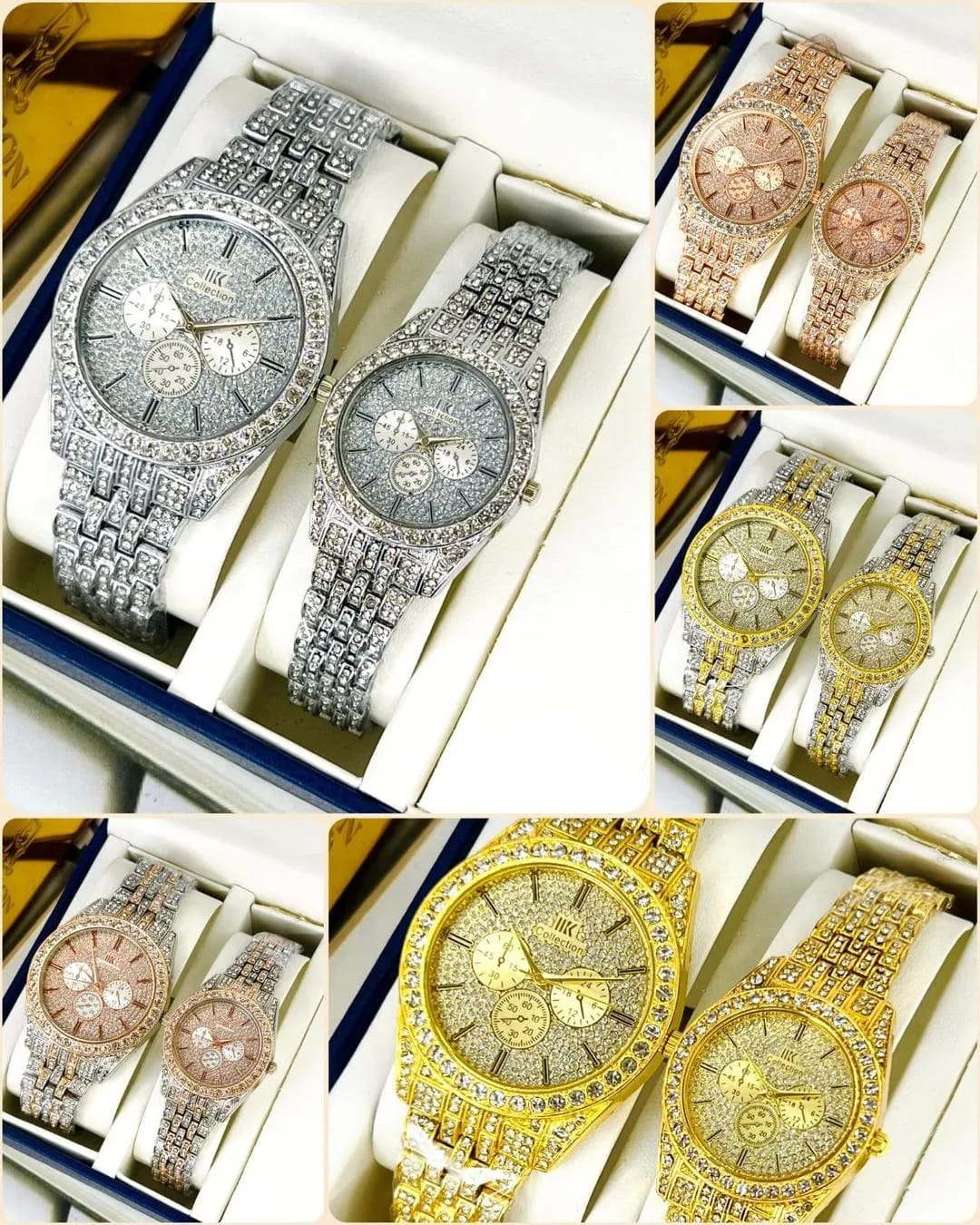 ✨ "Rose Gold Couple Watches – Timeless Love in Stainless Steel + FREE Delivery"