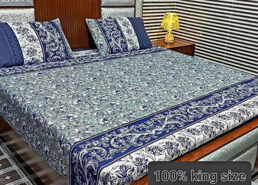 🌟 Premium Cotton Double Bed Sheet Set – Soft, Stylish & Cozy