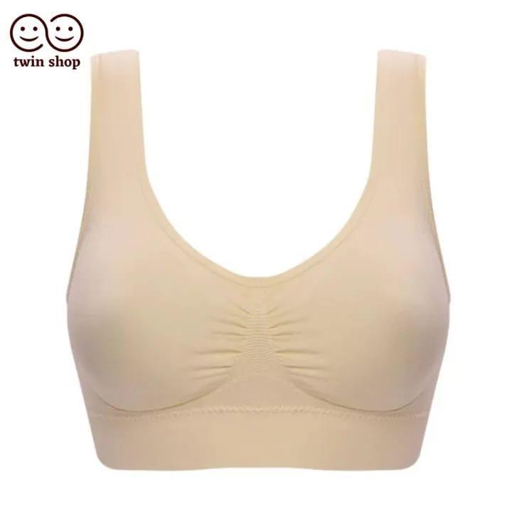 🏋️♀️ Beige Lycra Sports Bra – Stretch, Comfort & Everyday Support 🏋️♀️