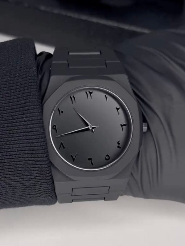 "Men’s Black Stainless Steel Analogue Watch – Bold, Sleek & Durable (Free Delivery)"