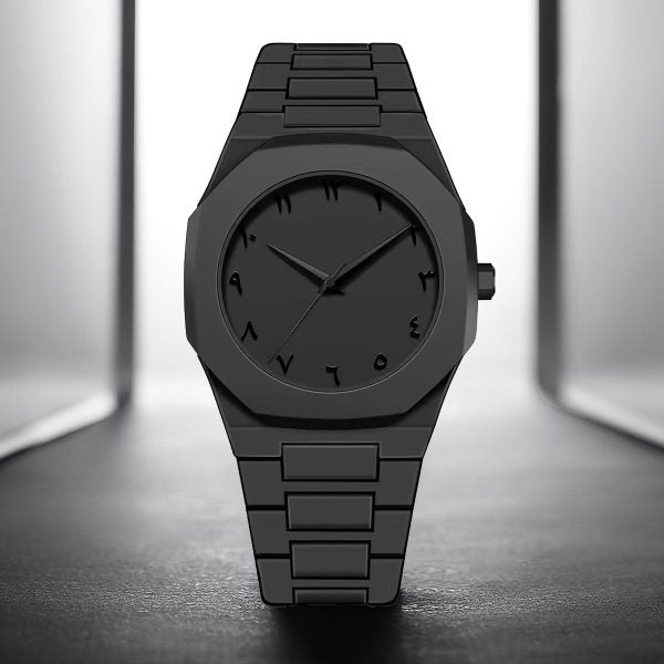 Full Black Aura Quartz Watch – Luxury Lightweight Analog Timepiece for Men