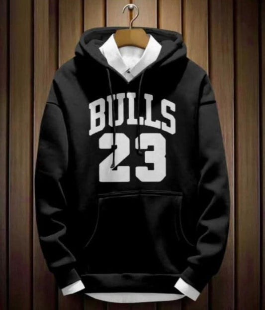 “GlamHivePK™ Men’s Black Printed Fleece Hoodie – Stylish & Cozy Hooded Sweatshirt 🖤 | Free Delivery 🚚”