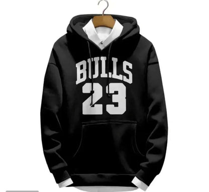 “GlamHivePK™ Men’s Black Printed Fleece Hoodie – Stylish & Cozy Hooded Sweatshirt 🖤 | Free Delivery 🚚”