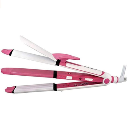 Hair Straightener & Curling Iron KM-1291 – Fast Heat-Up with Ion Technology