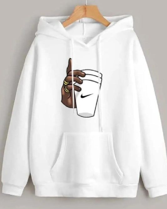 “GlamHivePK™ Men’s Printed Fleece Hoodie – Stylish & Cozy Hooded Sweatshirt 🤍 | Free Delivery 🚚”