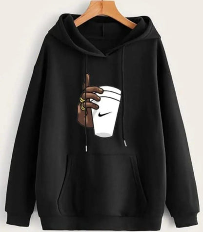 “GlamHivePK™ Men’s Printed Fleece Hoodie – Stylish & Cozy Hooded Sweatshirt 🤍 | Free Delivery 🚚”